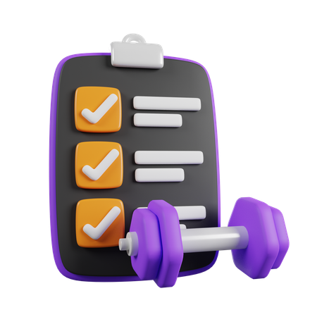 Trainingsplan  3D Icon