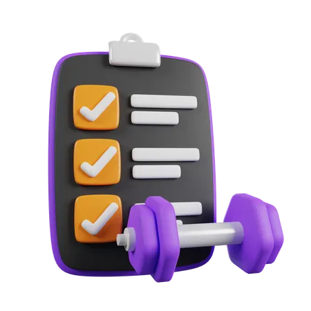 Trainingsplan  3D Icon