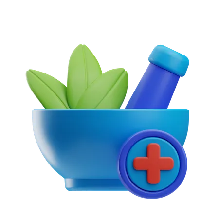 Traitement à base de plantes  3D Icon