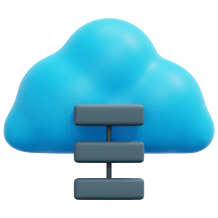 Traitement du cloud  3D Icon