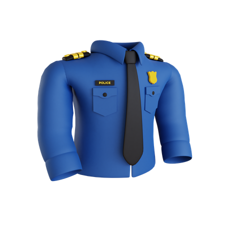 Traje de policia  3D Icon