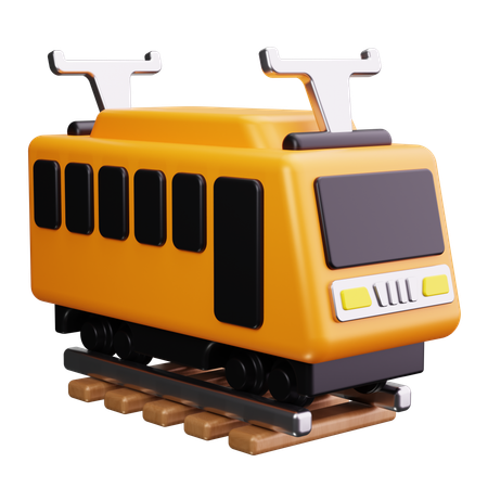 Tram  3D Icon