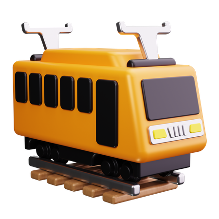 Tram  3D Icon