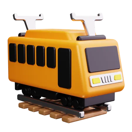 Tram  3D Icon