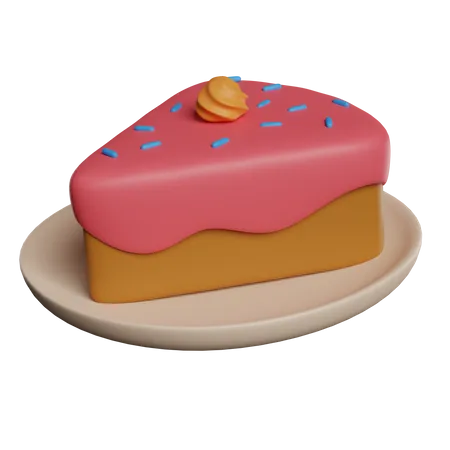 Une part de gâteau  3D Icon