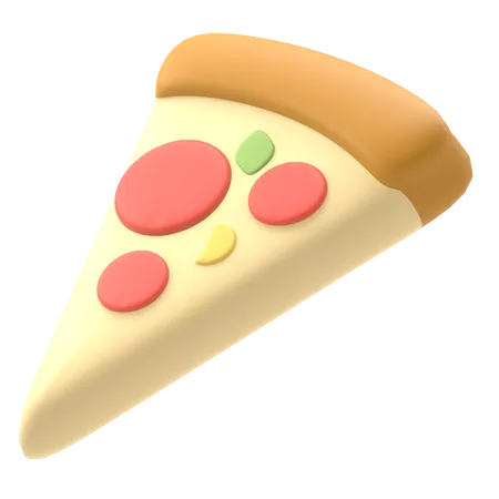 Tranche de pizza  3D Illustration