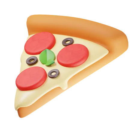 Tranche de pizza  3D Illustration