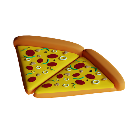 Tranche de pizza  3D Illustration