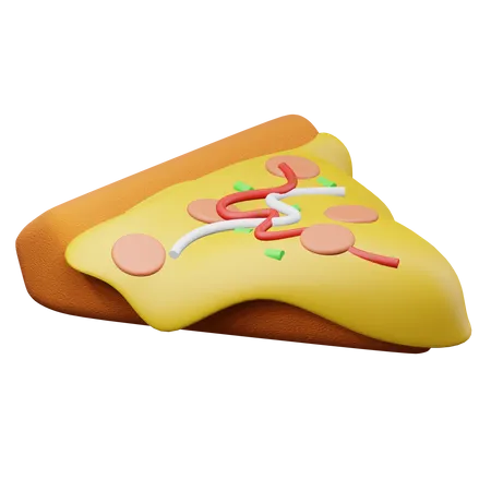 Tranche de pizza  3D Illustration