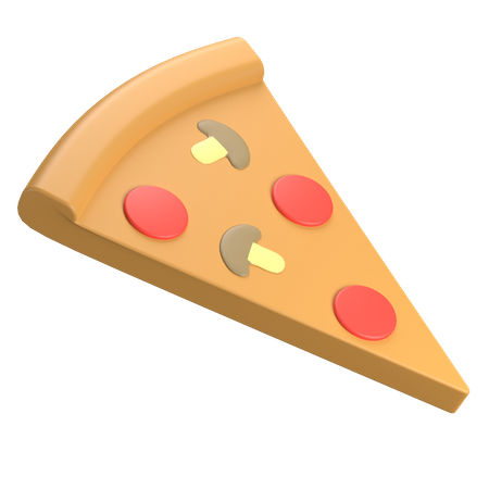 Tranche de pizza  3D Illustration