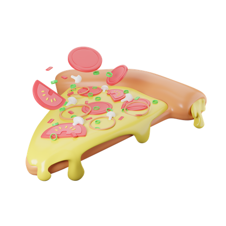 Tranche de pizza  3D Icon