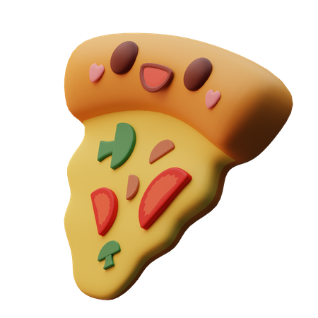 Emoji tranche de pizza  3D Icon