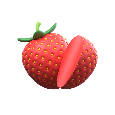 Tranches de fraises  3D Icon