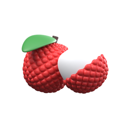 Tranches de litchi  3D Icon