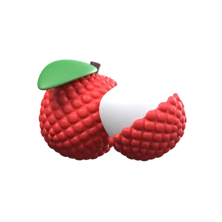 Tranches de litchi  3D Icon