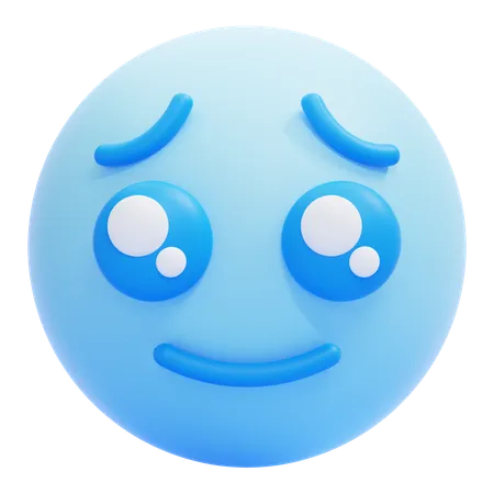 Tränen zurückhaltendes Emoji  3D Icon