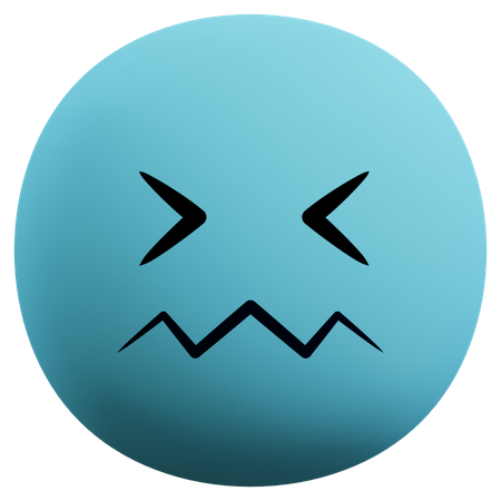 Tränen zurückhaltendes Emoji  3D Icon