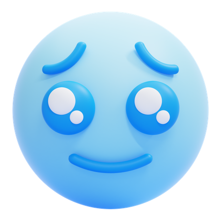 Tränen zurückhaltendes Emoji  3D Icon