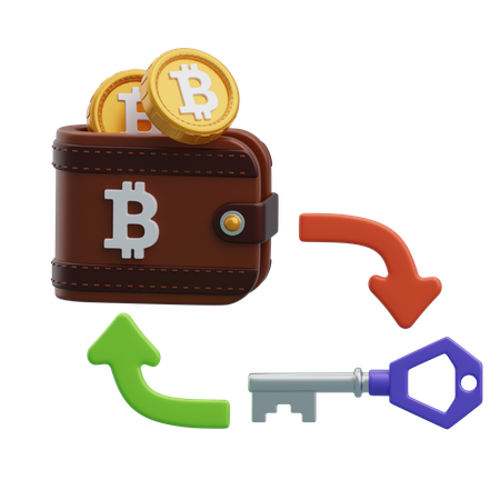 Transação de bitcoin  3D Icon