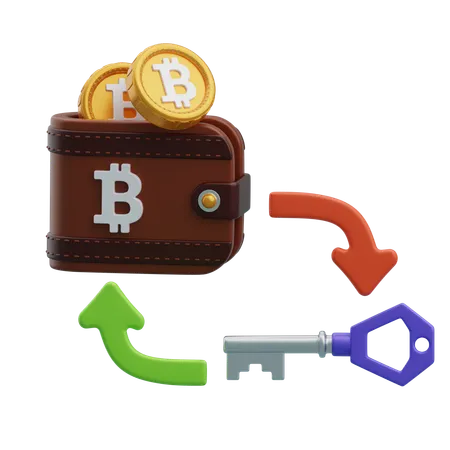 Transação de bitcoin  3D Icon