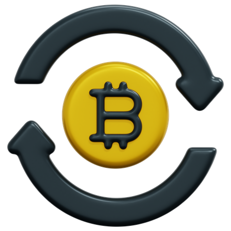 Transação de bitcoin  3D Icon