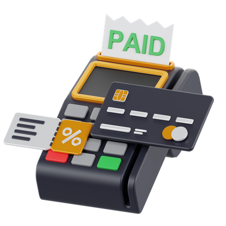 Transação com cartão de crédito  3D Icon