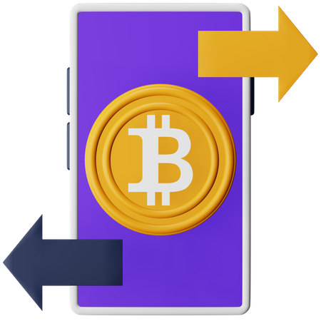 Transação criptográfica  3D Icon