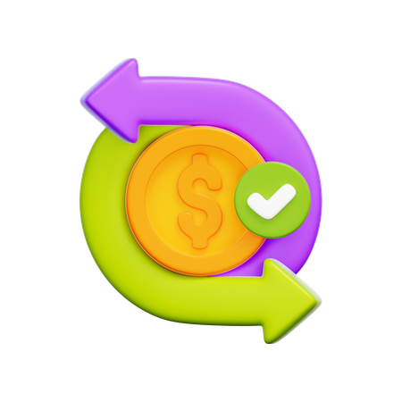 Transação de dinheiro  3D Icon