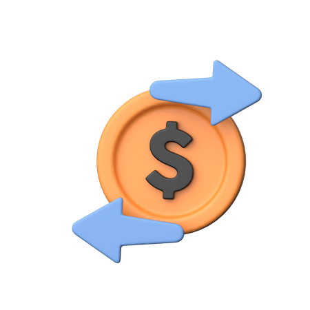 Transação de dinheiro  3D Icon