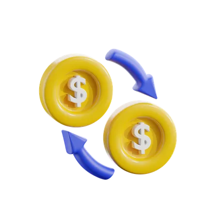 Transação de dinheiro  3D Icon