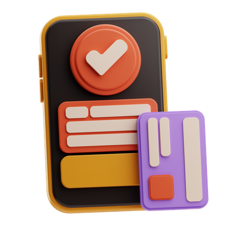 Transação móvel  3D Icon