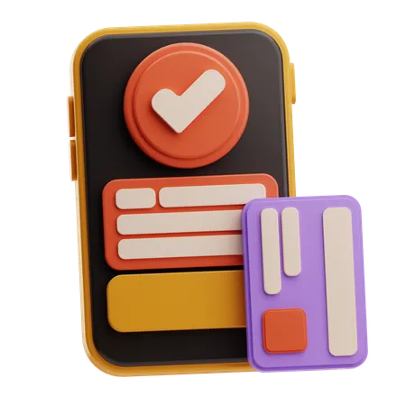Transação móvel  3D Icon