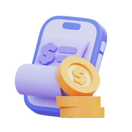 Transação por telefone  3D Icon