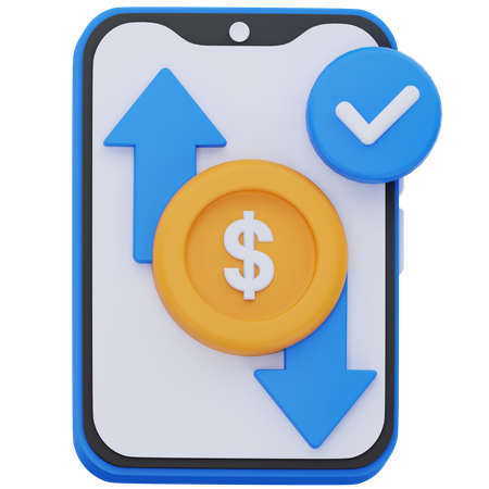 Transacción  3D Icon