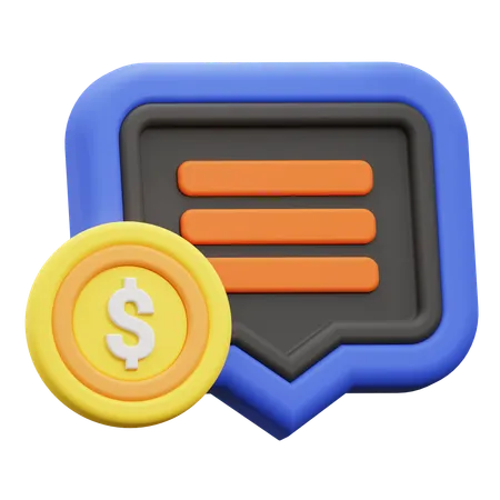 Chat de transacciones  3D Icon