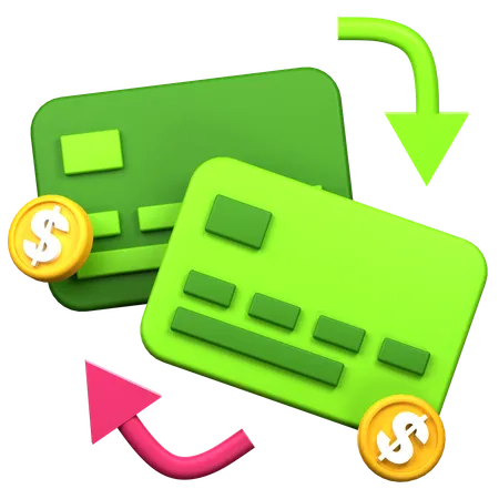 Transacción con tarjeta  3D Icon