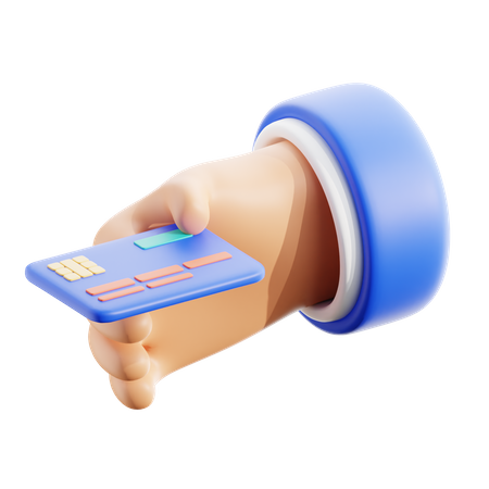 Transacción con tarjeta de débito  3D Icon
