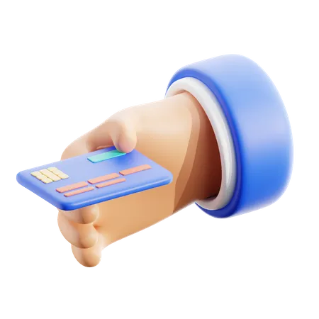 Transacción con tarjeta de débito  3D Icon