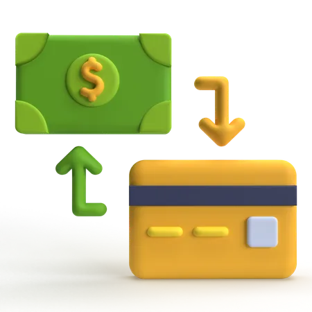 Transacción de intercambio de tarjeta  3D Icon