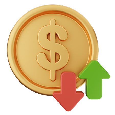 Moneda de transacción dólar  3D Icon