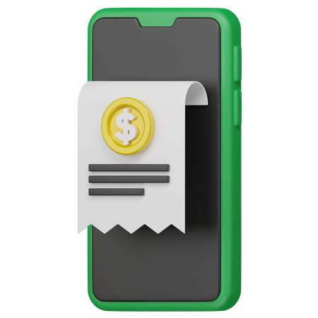 Transacción móvil  3D Icon