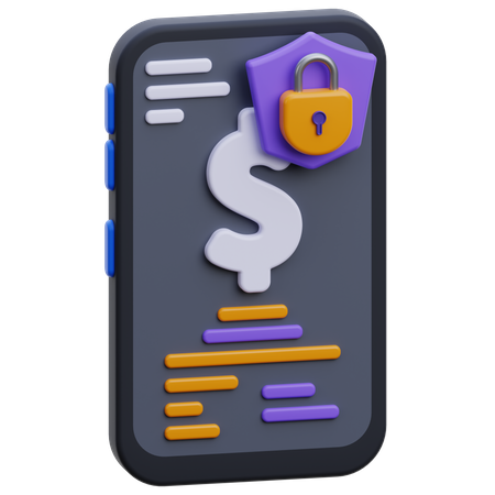 Transacción segura  3D Icon