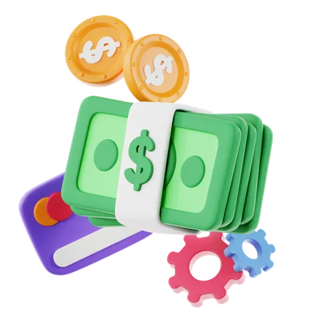 Transacciones de dinero  3D Icon