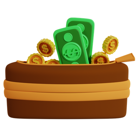 Transacciones del mercado de billeteras digitales  3D Icon