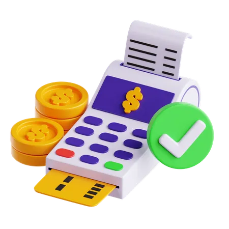 Transaction approuvée  3D Icon