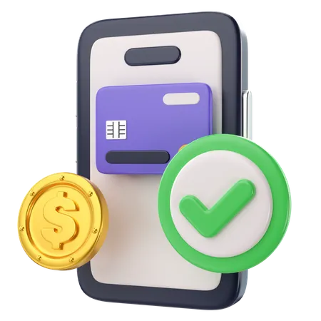 Transaction Approved  3D Icon