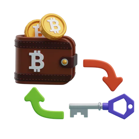 Transaction bitcoin  3D Icon