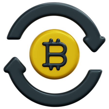 Transaction bitcoin  3D Icon