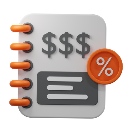 Transaction Book  3D Icon