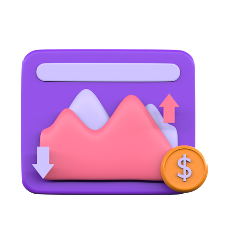 Transaction Chart  3D Icon